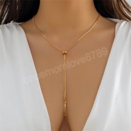 Simple Adjustable Chain Necklace for Women Sexy Pendant Chest Choker Aesthetic Neck Jewellery Accessories