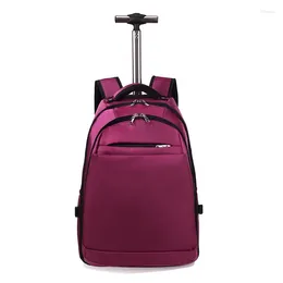 Backpack Travel Bag On Wheels Men's Trolley Business Luggage Sets For Women Teens Large Capacity Gym Sport Bags