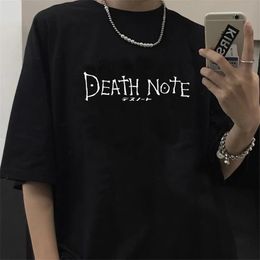 Mens TShirts Japanese Anime Death Note T Shirt Men Kawaii Cartoon Tshirt Bleach Ichigo Graphic Tees Misa Manga Summer Tops Unisex Tee Male 230404