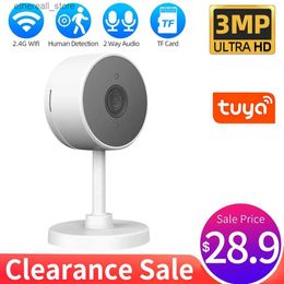 Baby Monitors WiFi Camera Baby Monitor 3MP Mini Indoor Security AI Tracking Audio Video Surveillance Camera Tuya Wifi Webcam Smart Home APP Q231104