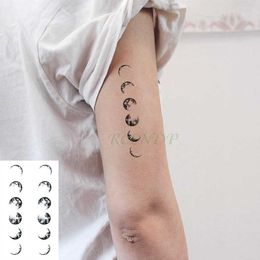 5 PC Temporary Tattoos Waterproof Temporary Tattoo Sticker curved moon eclipse tatto flash tatoo fake tattoos for men women Z0403