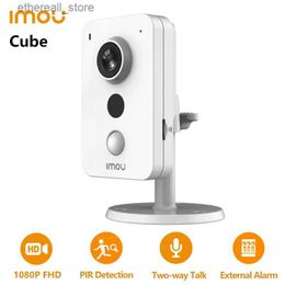 Baby Monitors IMOU Cube 2MP 4MP Wifi Camera Smart Home PIR Detection Alarm Cam Indoor 1080P Mini Two-way Talk Baby Monitor With Ethernet Port Q231104