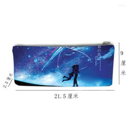 21cm X 9cm Your Name Pencil Cases Bags Student Fashion Anime Movie Character Large Capacity Stationery Storage School Supplies