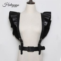 Waist Chain Belts HATCYGGO Women's Belt Body Strap Brass Peplum Belt Suspension Fashion Corset Dress Belt Luxury 230403