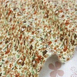 Clothing Fabric Brand Brown Small Flowers Printed Cotton Poplin Home Textiles Floral For Sewing Quilting Bedding