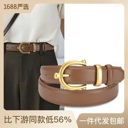 Belts Genuine Real Leather Korean Version Belt Women's Jeans Simple And Versatile Decorative Fashion Student