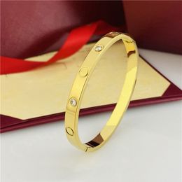 Buckle Bracelet Bangle Bracelet Luxury Jewellery for Woman men 18K Rose Gold Silver Titanium Steel Diamond Bracelets Gold Bracelets Fashion Jewellery no screwdriver