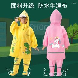 Raincoats Children's Raincoat Backpack Space Kindergarten Primary School Split Suit Water Pants Oxford