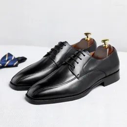 Dress Shoes Luxury Leather Men Pointed Toe Formal Business Oxford Male Office Wedding Plus Size