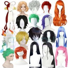 Anime ONE PIECE Wigs Monkey Luffy Nika Uta Yamato Nami Sanji Boa Han Ulti Perona Portgas D. Ace Roronoa Zoro Cosplay Wig