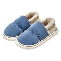Women'S Cotton Slippers Bag With Winter Indoor Home Warm Slippers Couple Men Winter Waterproof Women Snow Boots Warm Plush Durable
