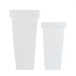 Vases 2 Pcs Country Decor Waking Flower Bucket Receptacle Shop White Plastic Holder Decorative Plants