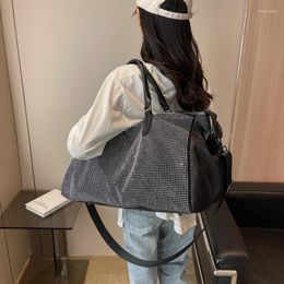 Duffel Bags Tiptoegirls Fashion Rhinestone Travel Large Capacity Women Bag Unisex Luggage Outdoor Handbags Nylon Folding