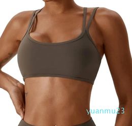 Yoga Outfit Women Stretchy Soft Compression Quick Dry Lightweight Fitness Bra Sexy Solid Colour Indoor Outdoor Running