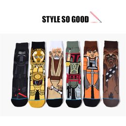 Fashion Art Cotton Crew Printed Socks Painting Character Pattern Women Men Harajuku Design Sox Calcetine Van Gogh Novelty Funny220Q