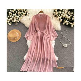 Maternity Dresses Seaside Holiday Style Sweet Dress Women Big Swing Gray22 J220915 Drop Delivery Baby Kids Supplies Clothing Dh8Sw