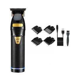 Hair Trimmer Professional Hair Trimmer Gold For Men Rechargeable Barber Cordless Hair Cutting T Machine Hair Styling Beard Trimmer R7Q5 230403