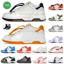 Luxury Casual Shoes Out Of Office Sneaker Black White Orange Pink Khaki Mens Womens Designer Loafers Vintage Distressed OOO Platform Scarpe Walking Shoes Flat Shoes