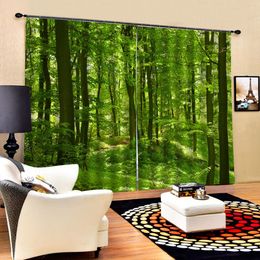 3D Curtain Photo Customize Size green forest curtains Bedroom Living Room Office Cortinas Breakdown Bathroom Shower