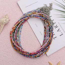 Pendant Necklaces Fashion Sweet Cute Multilayer Colorful Choker Boho Beaded For Women Girls Daily Festival Jewelry Gift