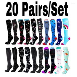 Sports Socks Drop Compression Stockings Men Women Graduated Varicose Veins Knee For Atheletic Football Running