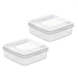 Dinnerware Sets Ham Cheese Fridge Container Transparent Storage Box Cake Containers Lids Slice Holders