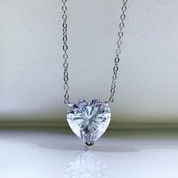 Chains 2023 S925 Sterling Silver 12 Love White Diamond Necklace Women's Fashion Neck Chain