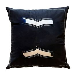 Pillow Case Luxury Letters High-End Sofa Retro Black and White Pillow Cover Nordic Style Living Room Bedroom Luxury Cushion without Pillow Core