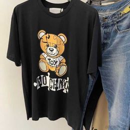 Moschino T-Shirts Designer Summer Italian Luxury Brands Men and Women Round Neck Short Sleeves Fashion Printed Loose Fit Cotton Outdoor Leisure 10 VCDU