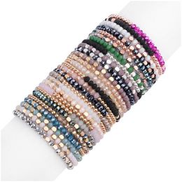 Bangle Diy Handmade 27 Mticolors Acrylic Hematite Stretch Beaded Bracelets Elastic Crystal Beads For Drop Delivery Jewellery Bracelets Dhsvd
