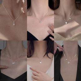 Pendant Necklaces Trendy Four Leave Clovers Necklace For Women White Gold Colour Plated Chain Fashion Jewellery Female