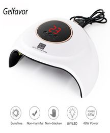 Gelfavor Nail Drying Lamp For Manicure 36W UV LED Dryers Gel Polish Auto Sensor USB Cable Machine3939561