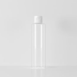 Storage Bottles Plastic Empty Refillable Cosmetic Packaging PET Flip Cover Cap 250ML Shampoo Container