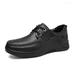 Dress Shoes Genuine Leather Men Loafers Soft Cow Casual 2023 Male Footwear Black Brown Slip-on Derby