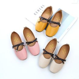 Flat Shoes Spring Summer Kids For Girls Leather Toddler Baby PU Bow Breathable Sandals Children's Princess