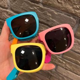 Sunglasses Y2K Children Cute Shades Foldable Big Frame Fashion Classic Kid Ins Candy Color Boy Girls Sun Glasses