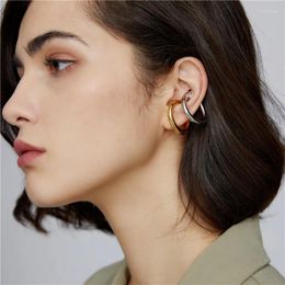 Backs Earrings LONDANY Metal Ring Ear Bone Clips Geometric No Piercing Female Cold Wind Stacked Cochlear