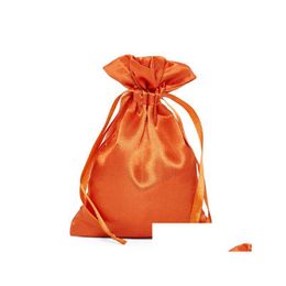 Jewelry Pouches, Bags Satin Jewelry Bags Red Dstring Bag Gifts Pouches For Christmas Wedding Favor Baby Shower Drop Delivery Jewelry J Dhtcx