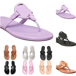 Snake Emed Leather Sandal Designer Slides Slippers Womens White Black Patent Yellow Pink Sier Flip Flops Ladies Size 36-41 Fashion