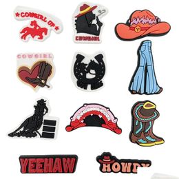 Charms Shoe Parts Accessories Cowgirls Decoration Charm For Clog Jibbitz Drop Delivery Otx0Q Jewelry Findings Components Dhvqn