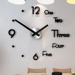 Wall Clocks DIY Clock Modern Brief Acrylic Bedroom Living Room Decor Stickers Creative Home Xmas Gifts 70cm 28"