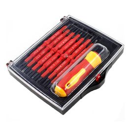 Hand Tools 8pc Precision Screwdriver Bit Set Magnetic Insulation Removable Destornillador Electrician Home Electrical Special Repair