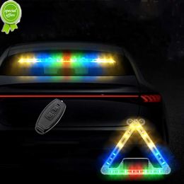 New Solar Powered Car Emergency Light Foldable Rotatable LED Warning Signal Light USB Rechargeable Multi-Mode Car Tail Light 5V