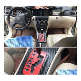 Car Stickers For Corolla 2003 Interior Central Control Panel Door Handle 3D 5D Carbon Fibre Decals Styling Cutted Viny2965 Drop Deli Dh3Tl