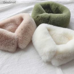 Scarves Neck Warmers for Women Coat Collar Fur Wool Collar Faux Mink Fur False Collar Fleece Neck Warmer Neck Outdoor Warm ScarfL231104