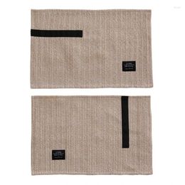 Table Mats Festive Nonslip Insulation Washable Placemats Heat Resistant Cloth Place Fabric Dining Pads