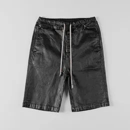 Men's Shorts Fashion Brand Black Cotton Casual Original Design Luxury Waxed Beach Pants High Quality Famous Mid