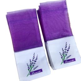 Car Air Refresh Bag Empty Lavender Sachet Fresh Wardrobe Car Air Fresh Bag Cotton Linen Sachet Bag Wardrobe LX5530