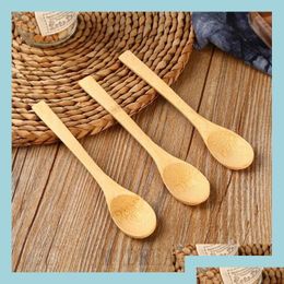 Spoons 16X3Cm Bamboo Ice Cream Honey Spoon Kitchen Using Scoop Drop Delivery Home Garden Dining Bar Flatware Dhn4U Dhi8J