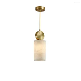 Pendant Lamps Nordic Marble Lights Room Decor Metal Copper Chandelier E27 Bedroom Bedside Dining Indoor Lighting Lamp